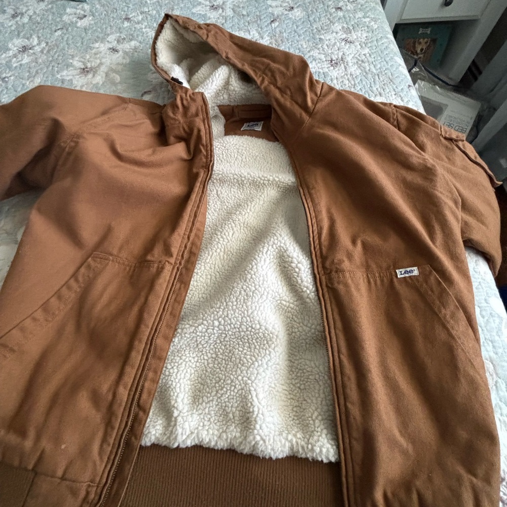 Lee Men's Brown Hooded Performance Jacket